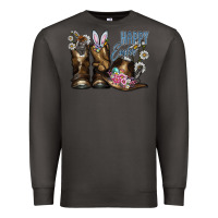 Smoke Happy Easter Premium Sweatshirt - CowhideDigitalArt