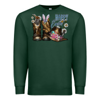 Sports Green Happy Easter Premium Sweatshirt - CowhideDigitalArt