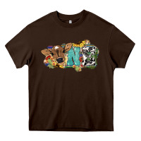 Chocolate Brown one baby cow Heavy Core Tee - NancyCooperArtShop