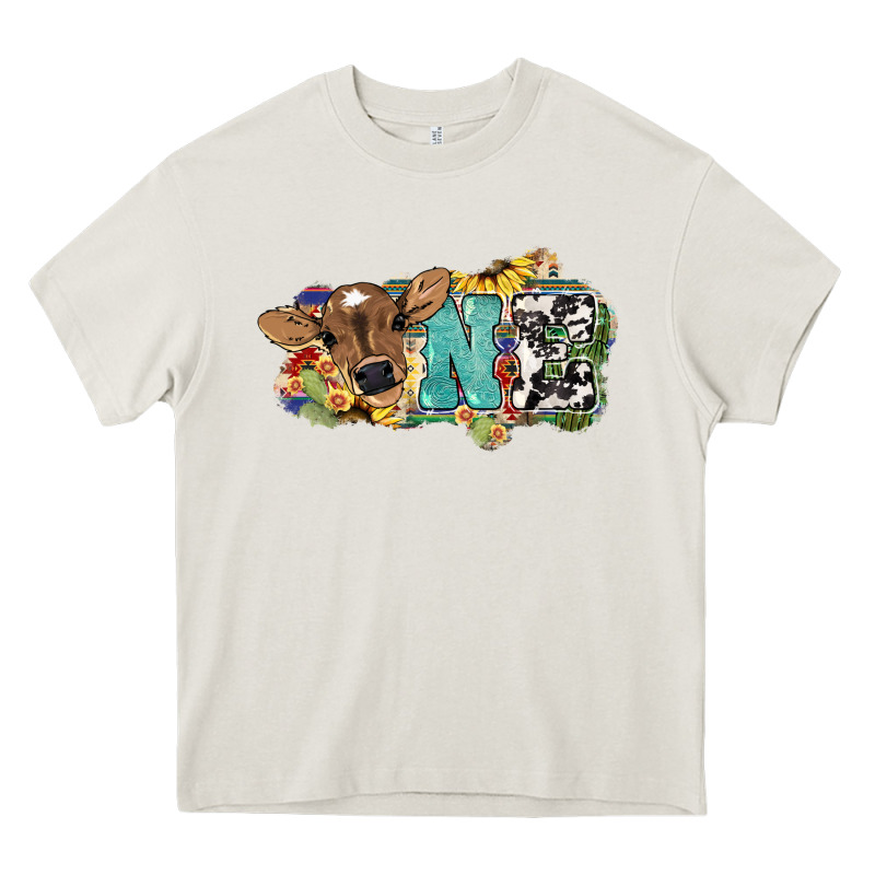 One Baby Cow Heavy Core Tee by NancyCooperArtShop | Teevron
