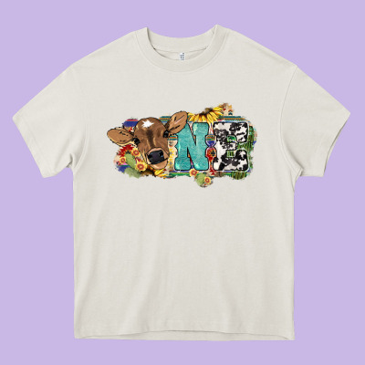 One Baby Cow Heavy Core Tee Designed By Nancycooperartshop