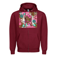 Burgundy Cowboy Bunny Easter Tumbler Zipper Hoodie - BundleAndBundleShop