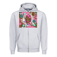 Heather Grey Cowboy Bunny Easter Tumbler Zipper Hoodie - BundleAndBundleShop