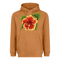 Meerkat Hawaiian Hibiscus Flower Illustrations Heavyweight Hoodie - LillyAllenDesigns