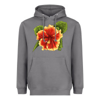 Storm Hawaiian Hibiscus Flower Illustrations Heavyweight Hoodie - LillyAllenDesigns