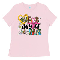 Bubblegum Pink my first day of 2nd grade Ladies Tee - NancyCooperArtShop
