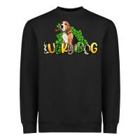 Black lucky dog St. Patrick's Heavyweight Sweatshirt - HowdyJamesFarm