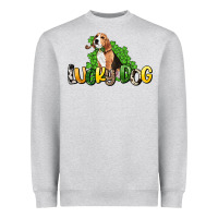 Heather Grey lucky dog St. Patrick's Heavyweight Sweatshirt - HowdyJamesFarm