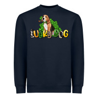 Navy lucky dog St. Patrick's Heavyweight Sweatshirt - HowdyJamesFarm