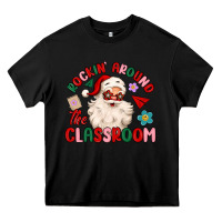 Black rockin around the classroom Heavy Core Tee - MaliasSmallBusiness