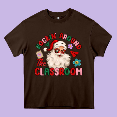 Rockin Around The Classroom Heavy Core Tee Designed By Maliassmallbusiness