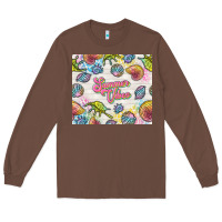 Chestnut summer vibes with sea shells Long Sleeve Tee - TumblerDesignByShophia