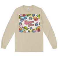 Mushroom summer vibes with sea shells Long Sleeve Tee - TumblerDesignByShophia