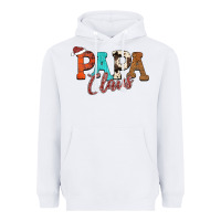 White Papa Claus Heavyweight Hoodie - CowhideDigitalArt