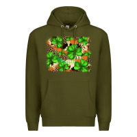 Army Green st.patricks plaid  green glitter cowhide  leopard Premium Hoodie - FaDigitalArtStudio
