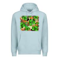 Blue Mist st.patricks plaid  green glitter cowhide  leopard Premium Hoodie - FaDigitalArtStudio