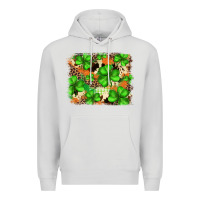 Dove Grey st.patricks plaid  green glitter cowhide  leopard Premium Hoodie - FaDigitalArtStudio
