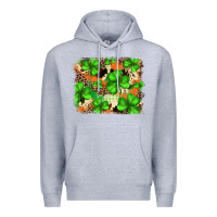 Heather Grey st.patricks plaid  green glitter cowhide  leopard Premium Hoodie - FaDigitalArtStudio