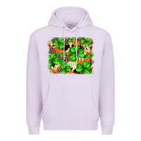 Lilac st.patricks plaid  green glitter cowhide  leopard Premium Hoodie - FaDigitalArtStudio