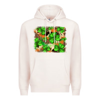 Pale Pink st.patricks plaid  green glitter cowhide  leopard Premium Hoodie - FaDigitalArtStudio