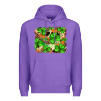 Purple st.patricks plaid  green glitter cowhide  leopard Premium Hoodie - FaDigitalArtStudio