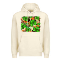 Sandshell st.patricks plaid  green glitter cowhide  leopard Premium Hoodie - FaDigitalArtStudio