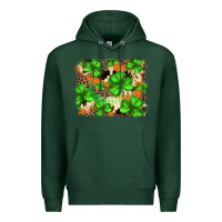 Sports Green st.patricks plaid  green glitter cowhide  leopard Premium Hoodie - FaDigitalArtStudio