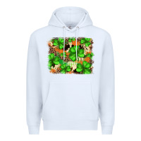 White st.patricks plaid  green glitter cowhide  leopard Premium Hoodie - FaDigitalArtStudio