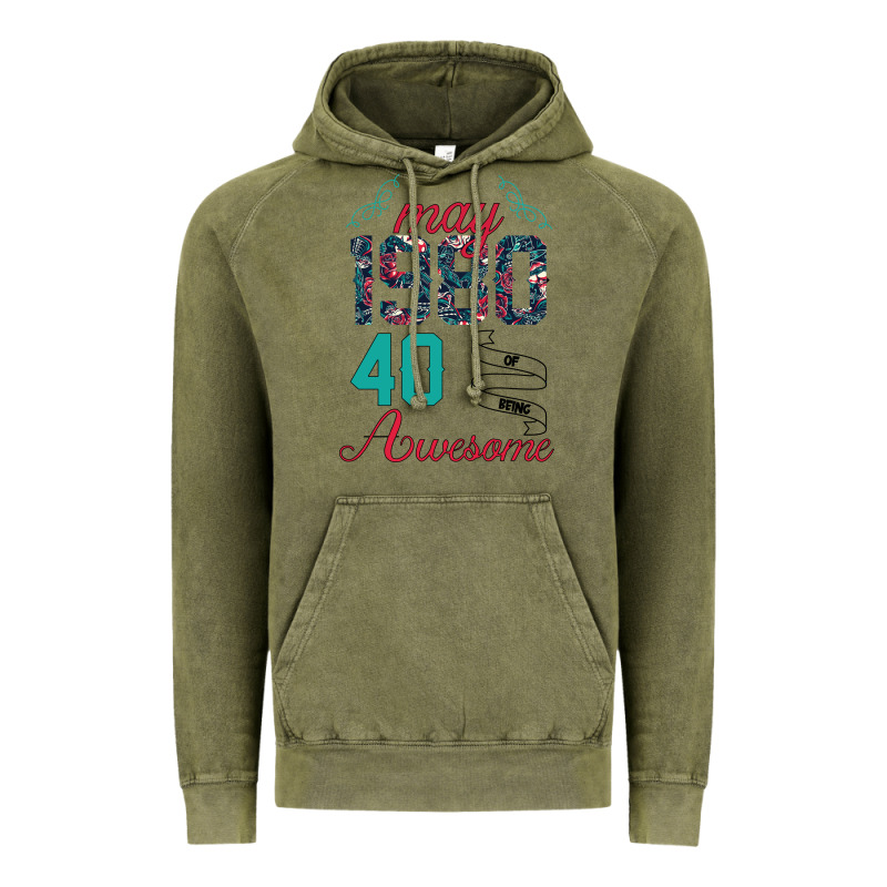 Made In May 1980 40 Years Of Being Awesome Vintage Hoodie by Bettercallsaul | Teevron