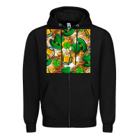 Black St. Patricks day hat digital paper Zipper Hoodie - BundleAndBundleShop