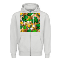 Dove Grey St. Patricks day hat digital paper Zipper Hoodie - BundleAndBundleShop