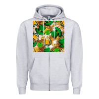 Heather Grey St. Patricks day hat digital paper Zipper Hoodie - BundleAndBundleShop