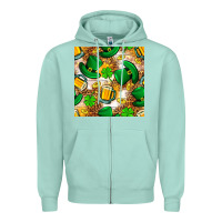 Seafoam St. Patricks day hat digital paper Zipper Hoodie - BundleAndBundleShop
