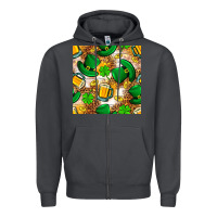 Smoke St. Patricks day hat digital paper Zipper Hoodie - BundleAndBundleShop