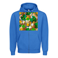 True Royal St. Patricks day hat digital paper Zipper Hoodie - BundleAndBundleShop