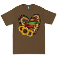 Cacao Sunflower Fall Heart Premium Tee - RanaPortraitStore