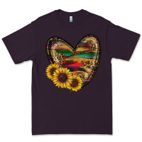 Plum Sunflower Fall Heart Premium Tee - RanaPortraitStore