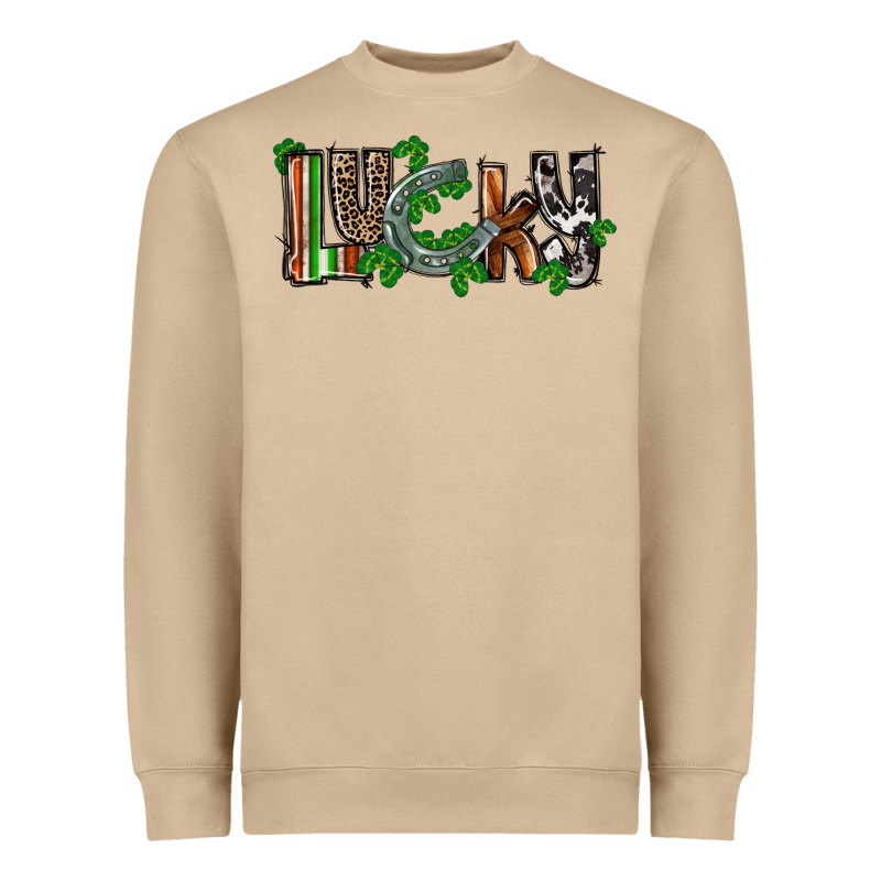 Lucky Horseshoe St. Patrick's Day Heavyweight Sweatshirt by CowGirlArtShop | Teevron