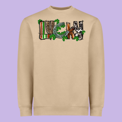 Lucky Horseshoe St. Patrick's Day Heavyweight Sweatshirt Designed By Cowgirlartshop