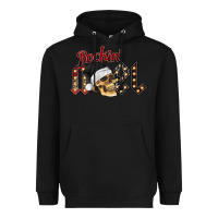 Black rockin noel skull Heavyweight Hoodie - CowhideDigitalArt