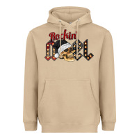 Mushroom rockin noel skull Heavyweight Hoodie - CowhideDigitalArt
