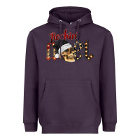Plum rockin noel skull Heavyweight Hoodie - CowhideDigitalArt