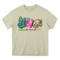 Mossy peace love art Heavy Core Tee - NancyCooperArtShop