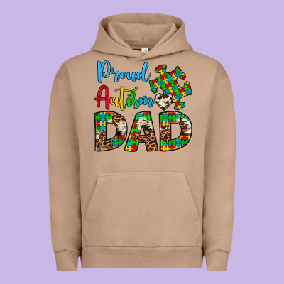 Proud Autism Dad Urban Hoodie Designed By Artiststas
