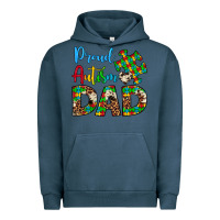 Pigment Midnight Navy proud autism dad Urban Hoodie - Artiststas