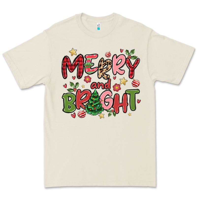 Merry And Bright Premium Tee by MaliasSmallBusiness | Teevron