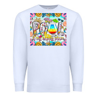 White The Pool Is My Happy Place Premium Sweatshirt - CowhideDigitalArt