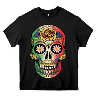 Black mexican skull Heavy Core Tee - JahusDesignShop
