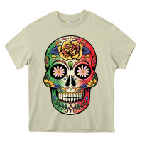 Mossy mexican skull Heavy Core Tee - JahusDesignShop