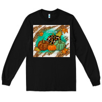 Black happy fall Long Sleeve Tee - TumblerDesignByShophia